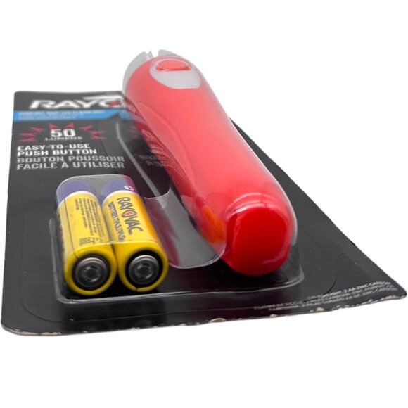 Rayovac Comfort Grip LED Flashlight 50 Lumen with Batteries Red - Picture 3 of 4